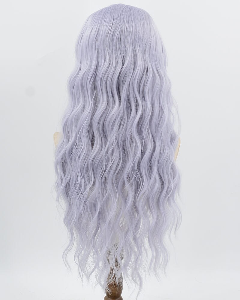 Purple Curly Synthetic Lace Front Wig WW1002 — view 3