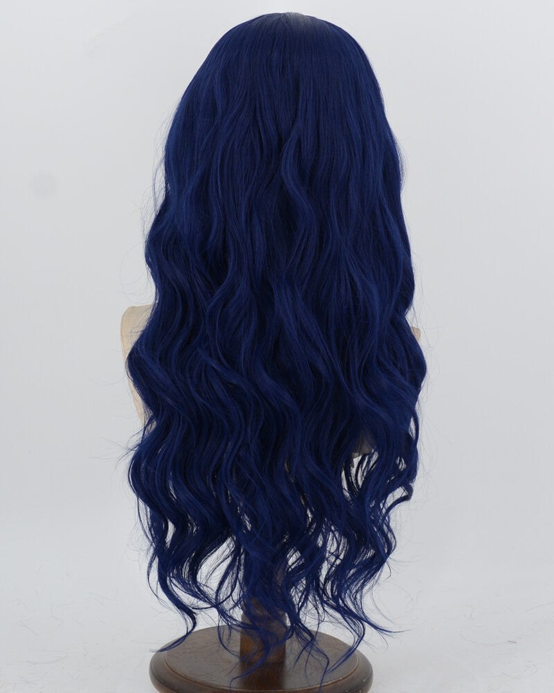 Blue Wavy Synthetic Lace Front Wig WW1077 — view 3