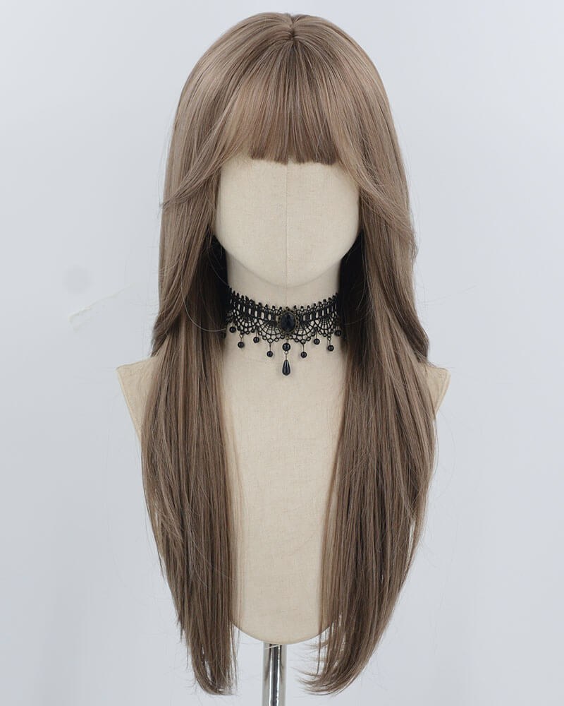 Brown Grey Synthetic Wig HW765 — view 1