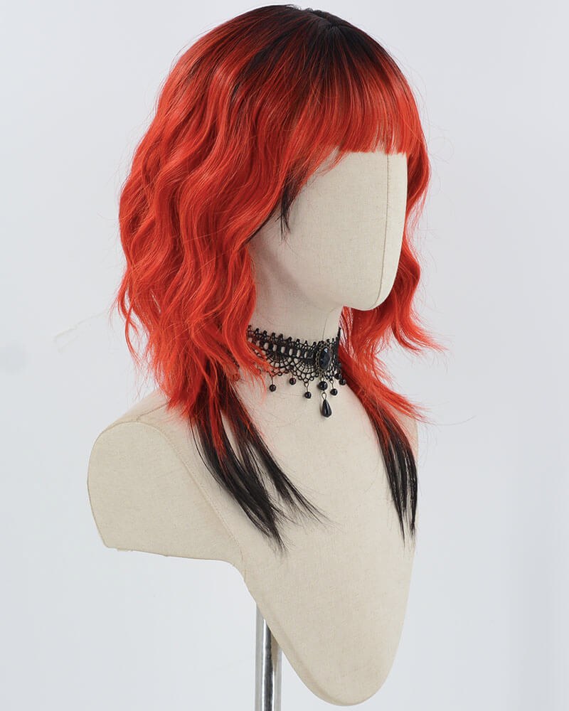 Black ombre Red Synthetic Wig HW638 — view 2