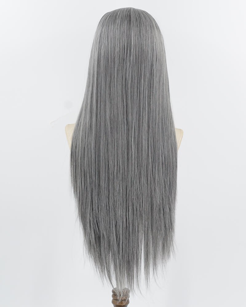 Mixed Grey Synthetic Lace Front Men's Wig MW051 — view 5