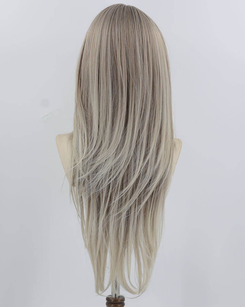 30Inch Long Grey Ombre Synthetic Wig HW763 — view 3