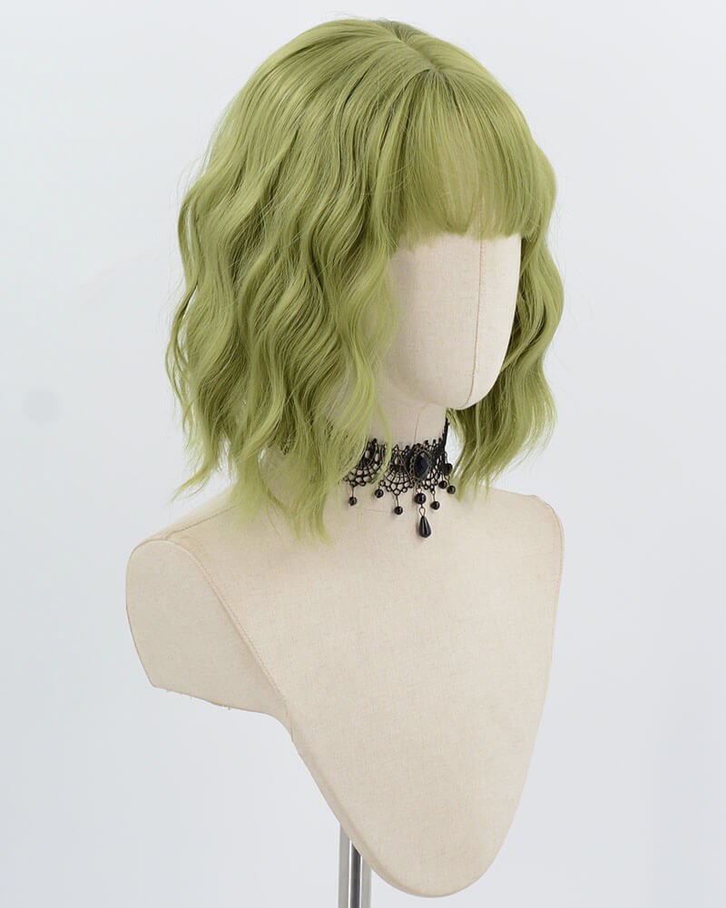 Green Short Curly Synthetic Wig HW779 — view 2