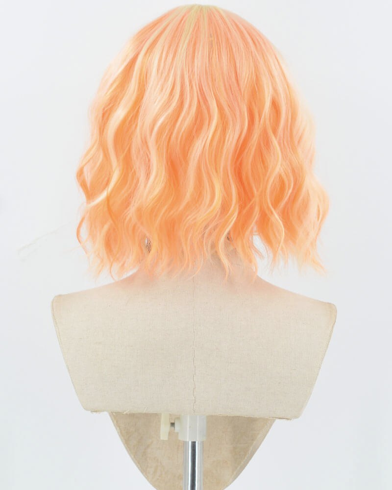 Mixed Orange Short Curly Synthetic Wig HW678 — view 3