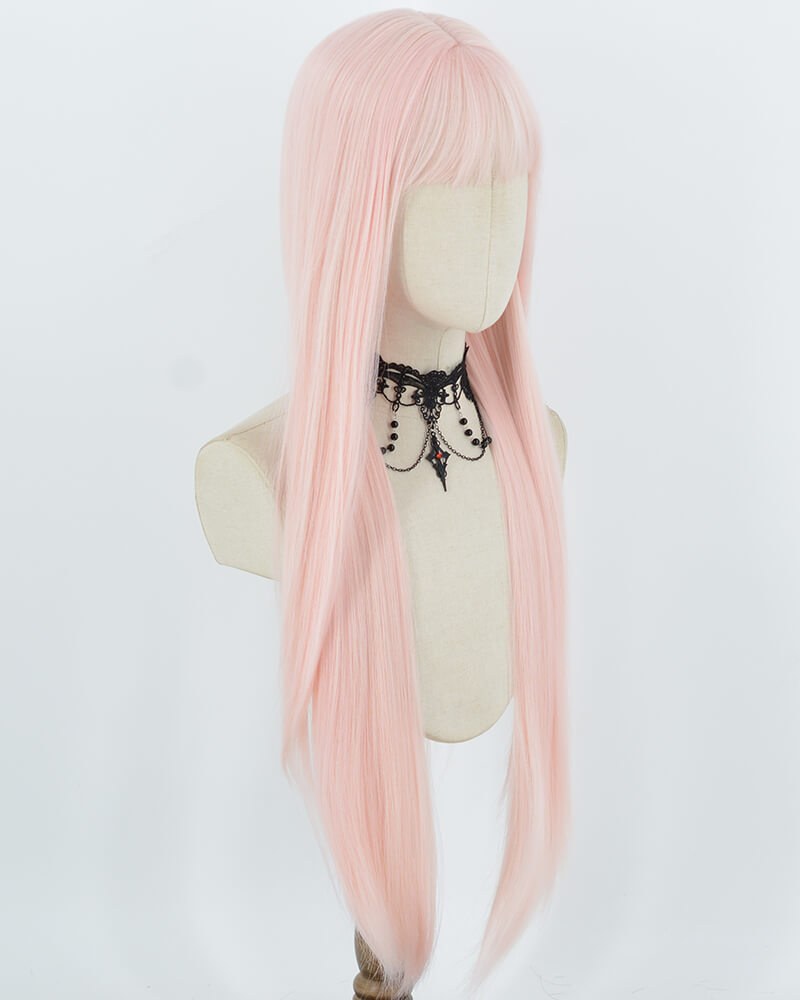 30Inch Long Pink Synthetic Wig HW865 — view 2