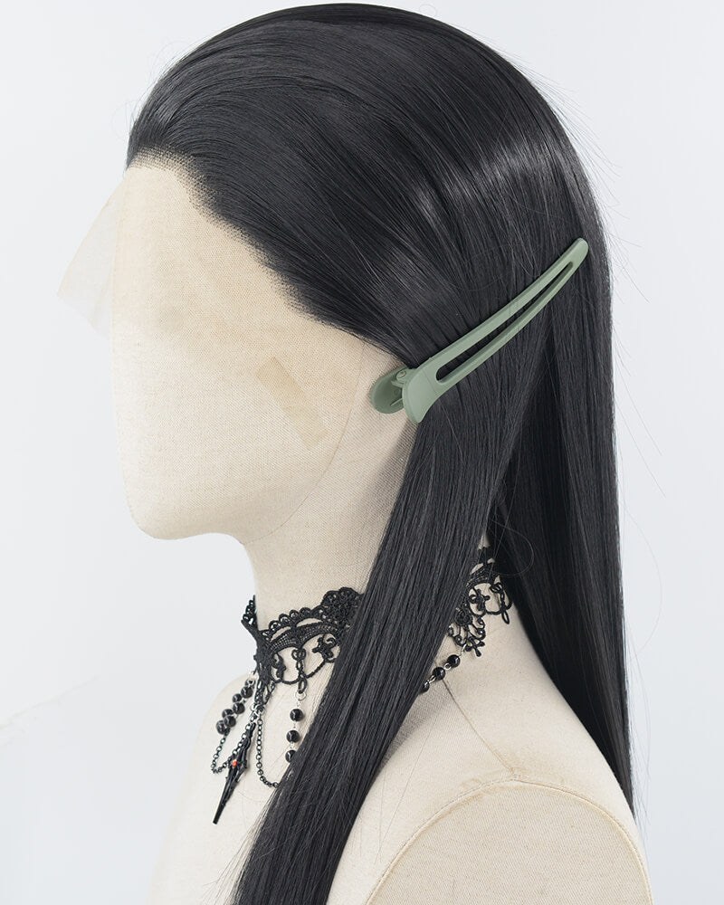 38Inch Long Black Synthetic Lace Front Wig WW965 — view 2