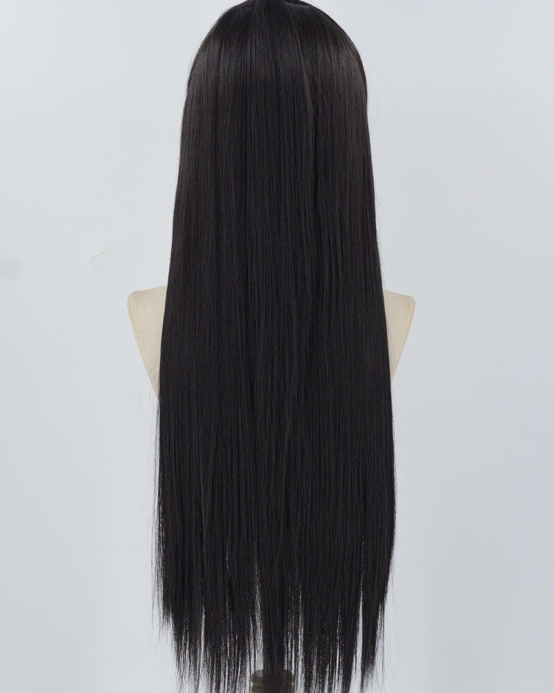 Black Straight Synthetic Lace Front Men's Wig MW056 — view 6