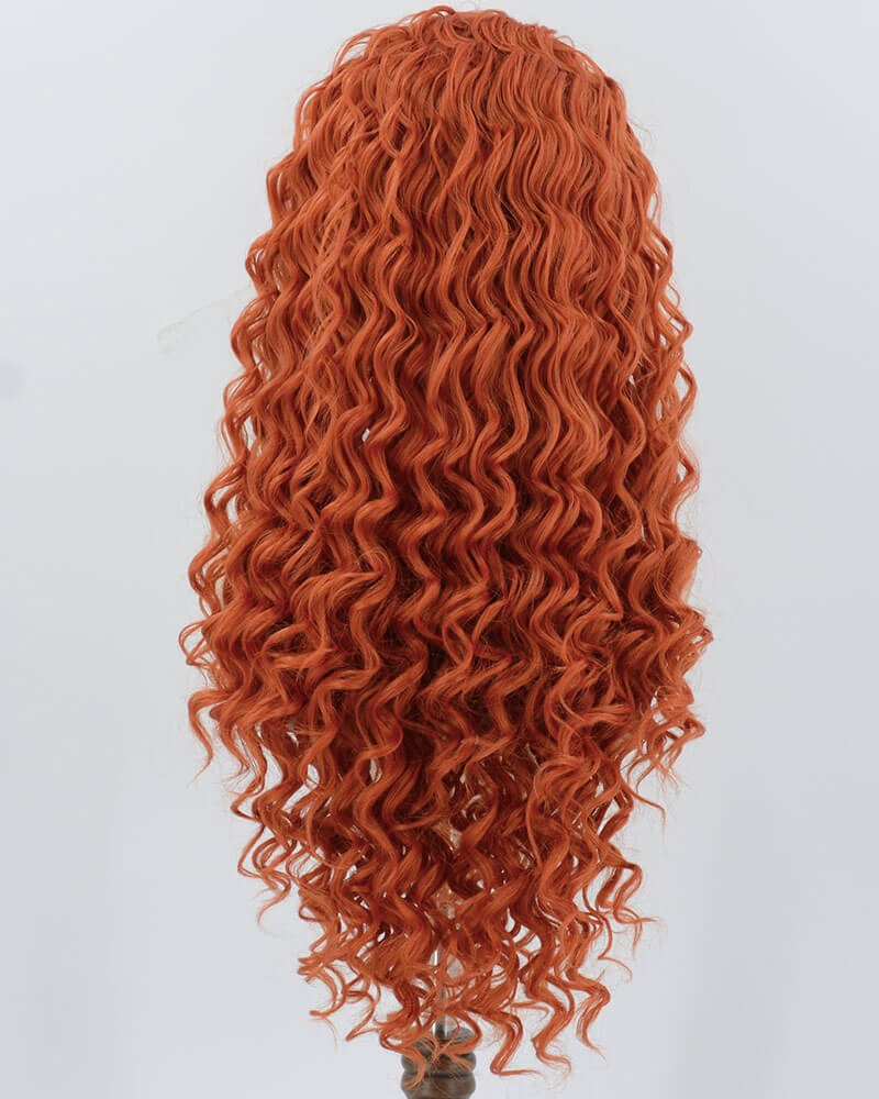 Orange Curly Synthetic Wig HW685 — view 3