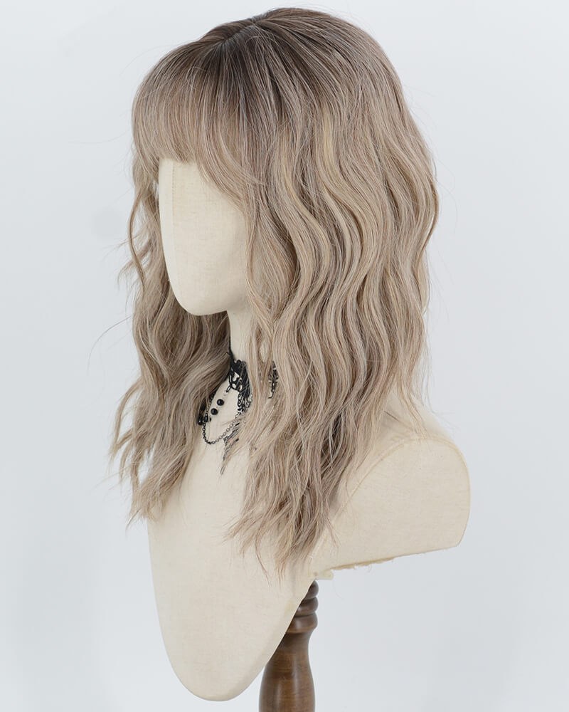 Ombre Blonde Curly Synthetic Wig HW864 — view 3