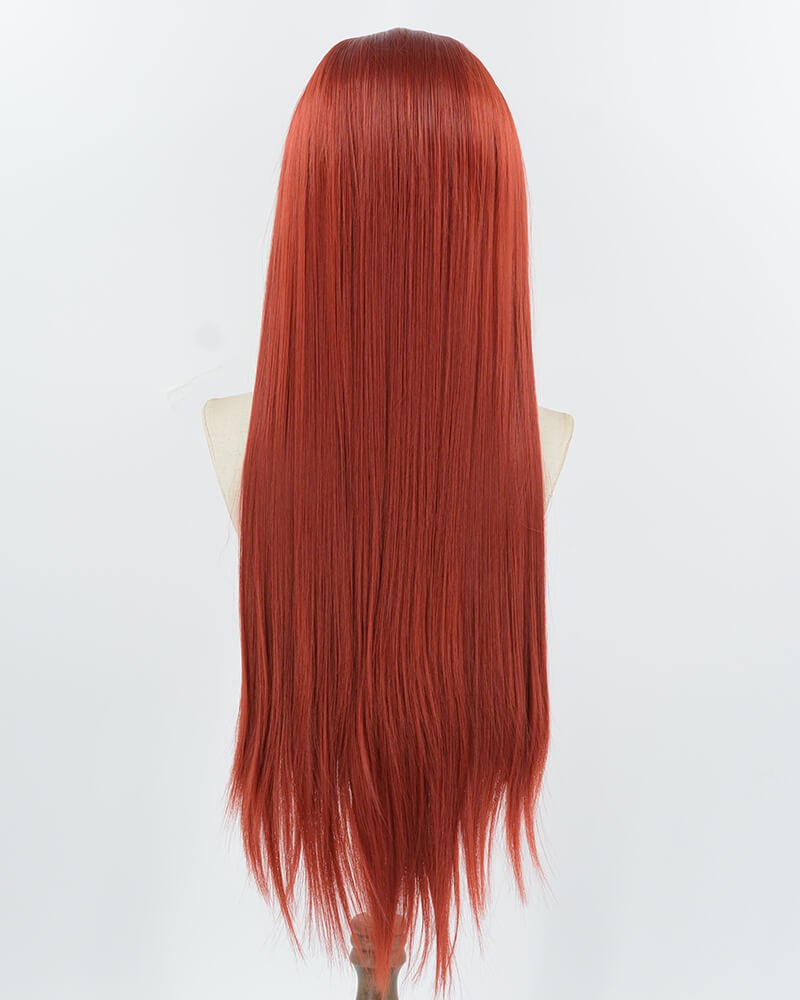 Red Straight Synthetic Lace Front Men's Wig MW053 — view 4