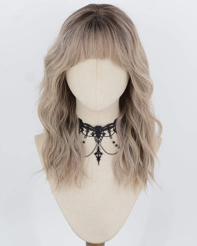 Ombre Blonde Curly Synthetic Wig HW864 — view 1