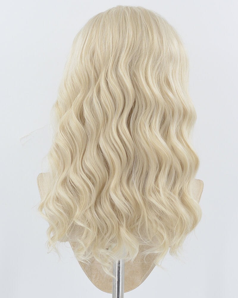 Ash Blonde Curly Synthetic Lace Front Wig WW930 — view 3