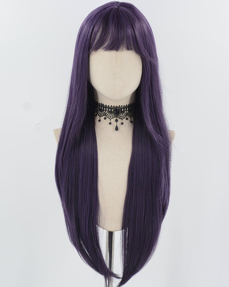 30inch Long Purple Synthetic Wig HW687 — view 1