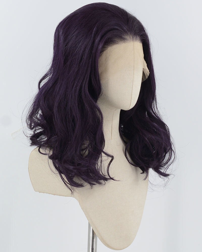 Purple Wavy Synthetic Lace Front Wig WW947 — view 2
