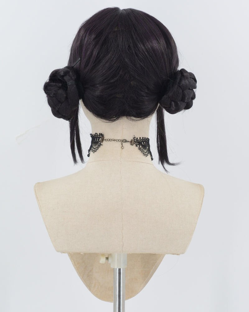 KPop Demon Hunters Zoey Black Braided Synthetic Wig HW726 — view 3