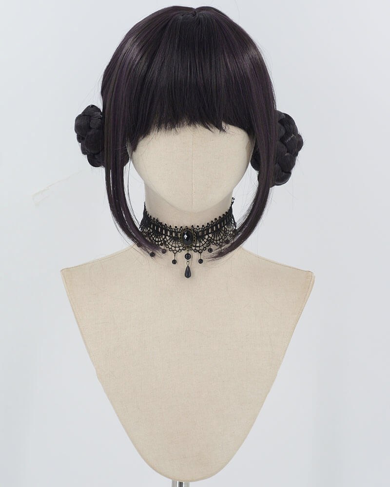 KPop Demon Hunters Zoey Black Braided Synthetic Wig HW726 — view 1