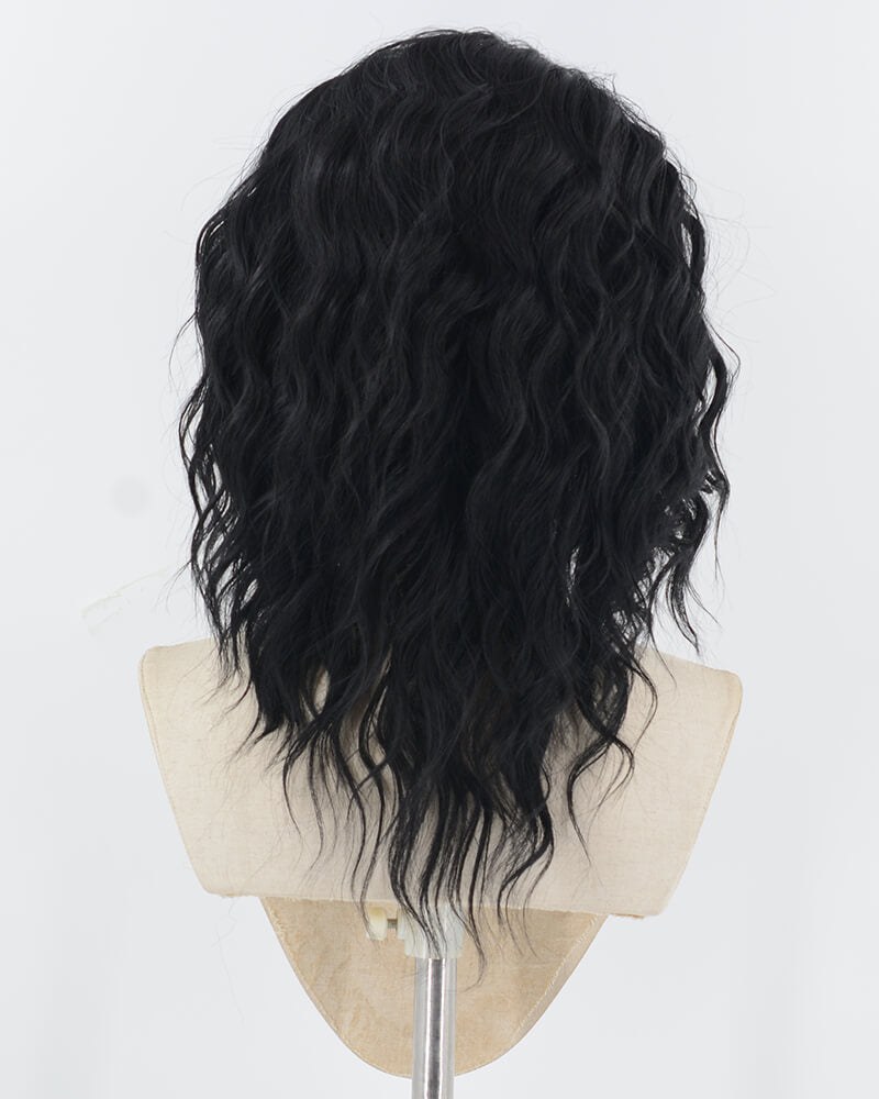 Black Curly Short Synthetic Lace Front Wig WW954 — view 3