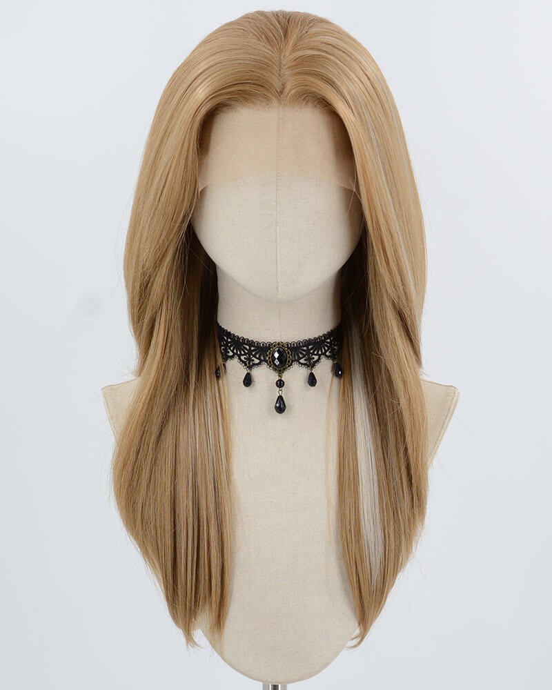13*6 Brown Synthetic Lace Front Wig WW988 — view 1