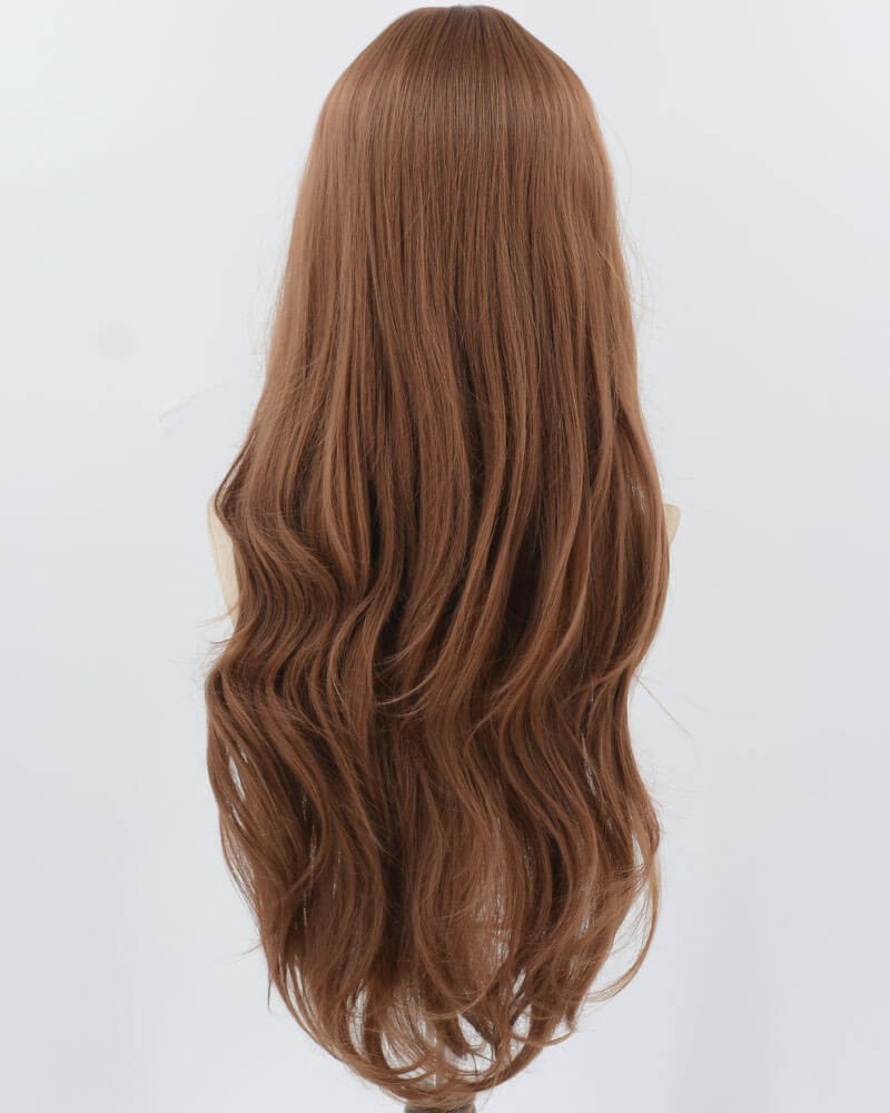 Brown Red Long Wavy Synthetic Wig HW674 — view 3