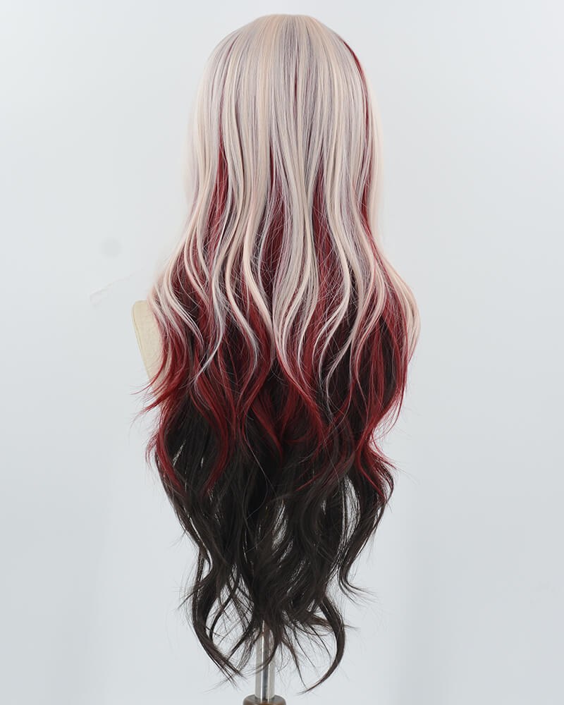 Pink Red Brown Synthetic Wig HW736 — view 3