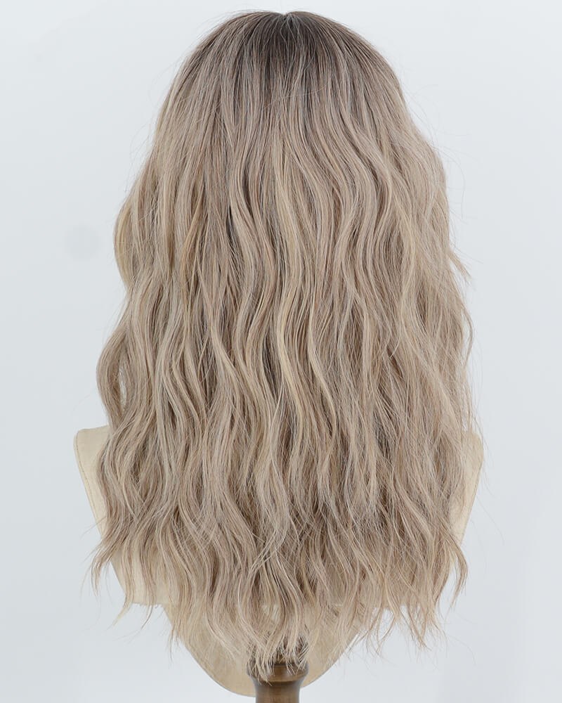 Ombre Blonde Curly Synthetic Wig HW864 — view 4