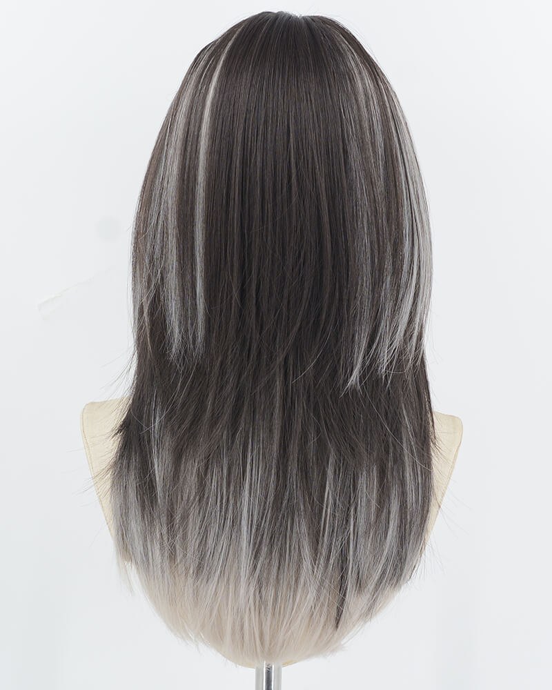 Black Grey Synthetic Wig HW748 — view 3