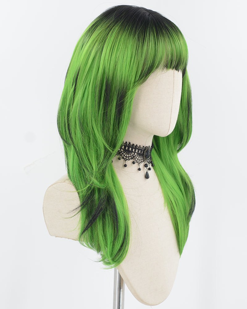 Ombre Green Synthetic Wig HW744 — view 2