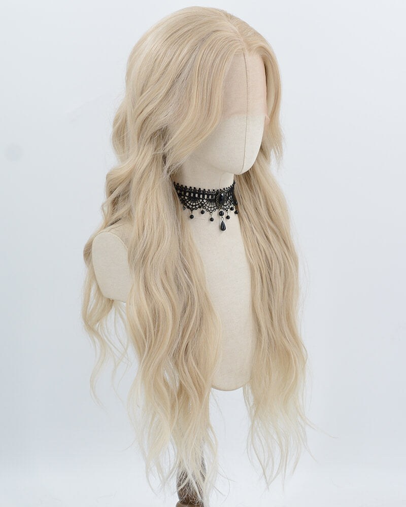 Blonde Long Synthetic Lace Front Wig WW1011 — view 2