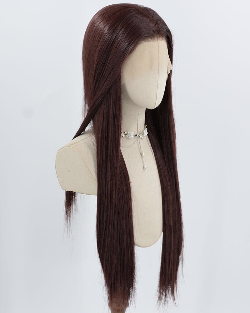 Natural Brown Long Synthetic Lace Front Wig WW1028 — view 2