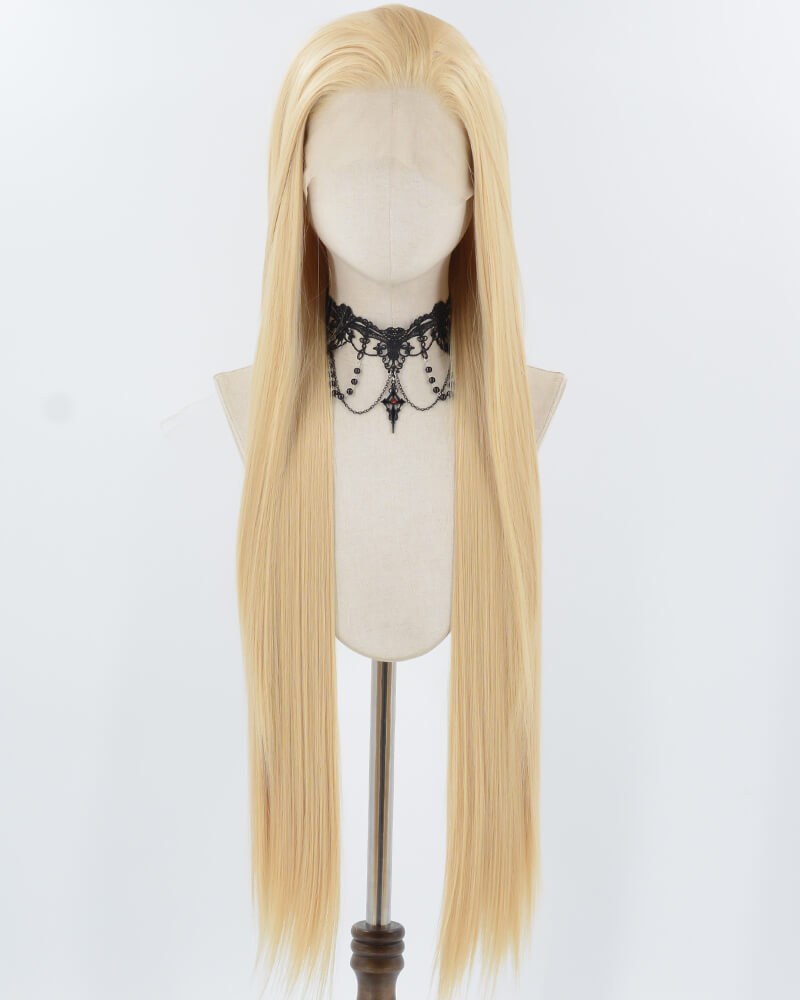 38 Inch Long Blonde Synthetic Lace Front Wig WW959 — view 1