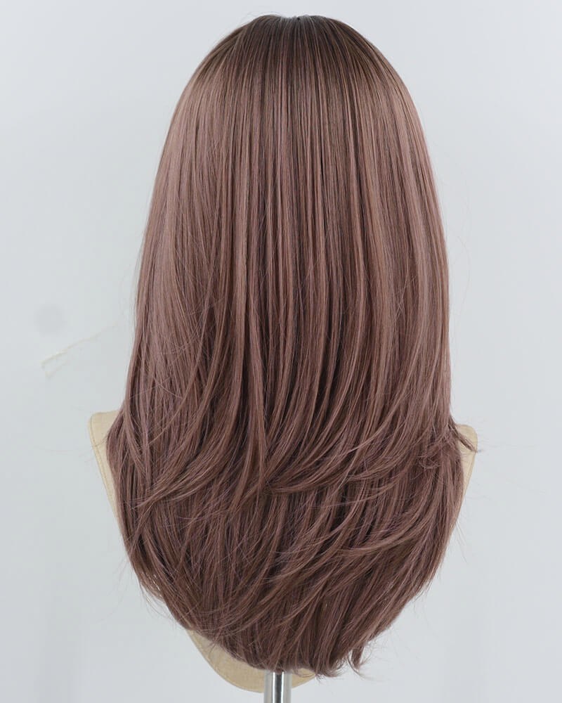 Brown Ombre Pink Synthetic Wig HW764 — view 3