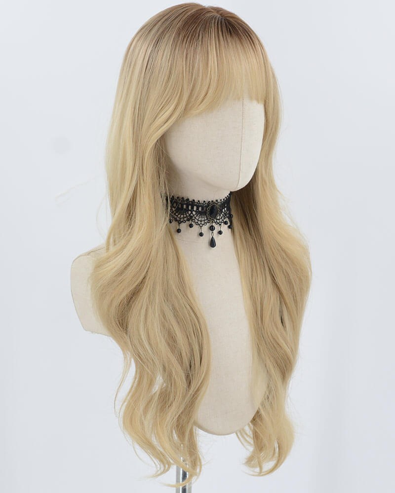 Ombre Blonde Wavy Synthetic Wig HW653 — view 2
