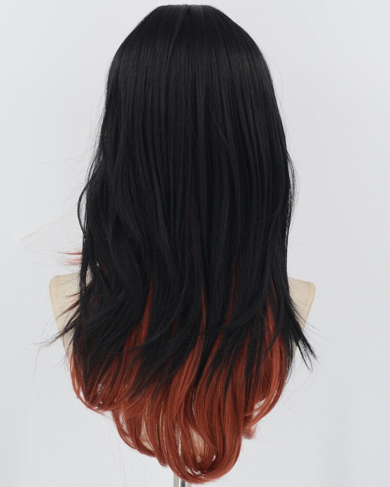 Orange Black Synthetic Wig HW721 — view 3