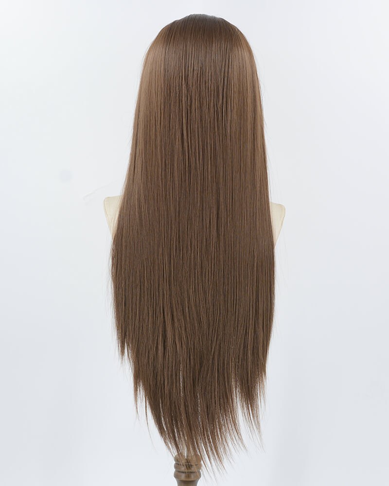 Brown Long Straight Synthetic Lace Front Wig WW952 — view 3