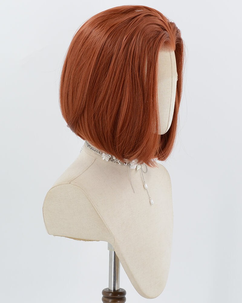 Copper Red Bob Synthetic Lace Front Wig WW1032 — view 2