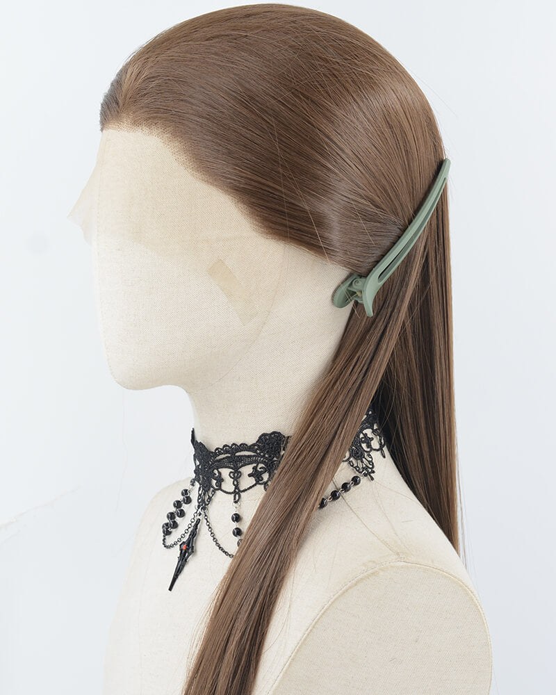 38Inch Long Brown Synthetic Lace Front Wig WW963 — view 3