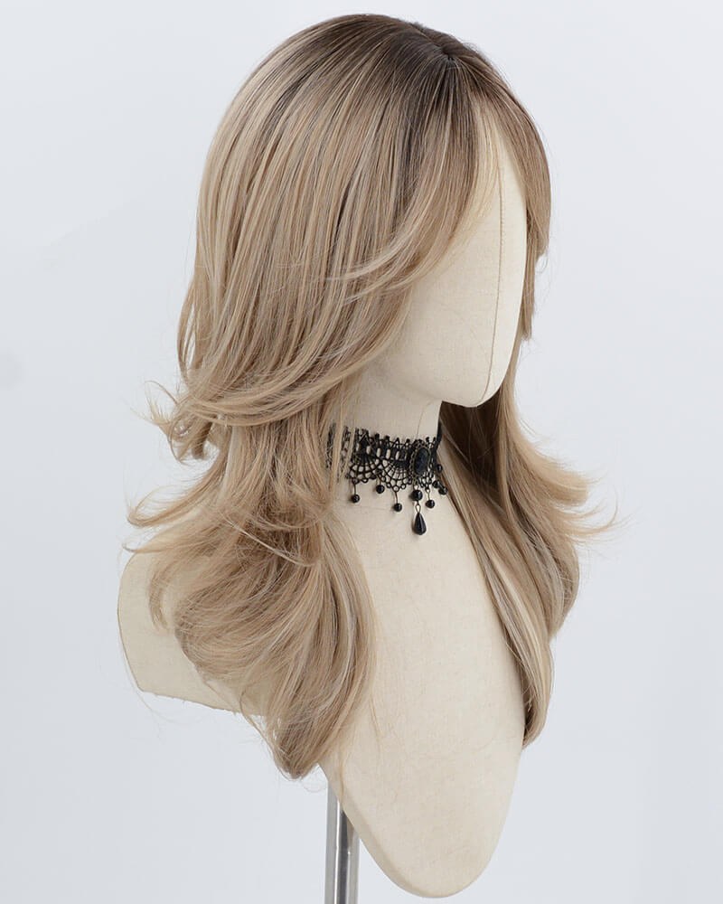 Natural Ombre Brown Blonde Synthetic Wig HW789 — view 2