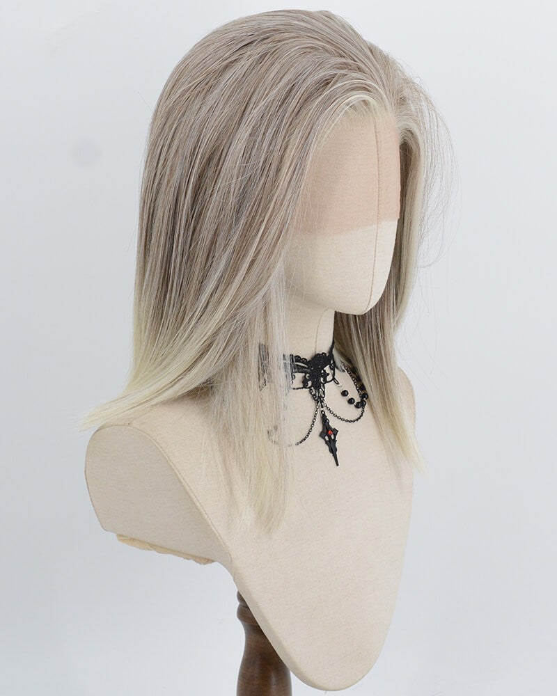 Mixed Grey Blonde Ombre Synthetic Lace Front Wig WW1066 — view 2
