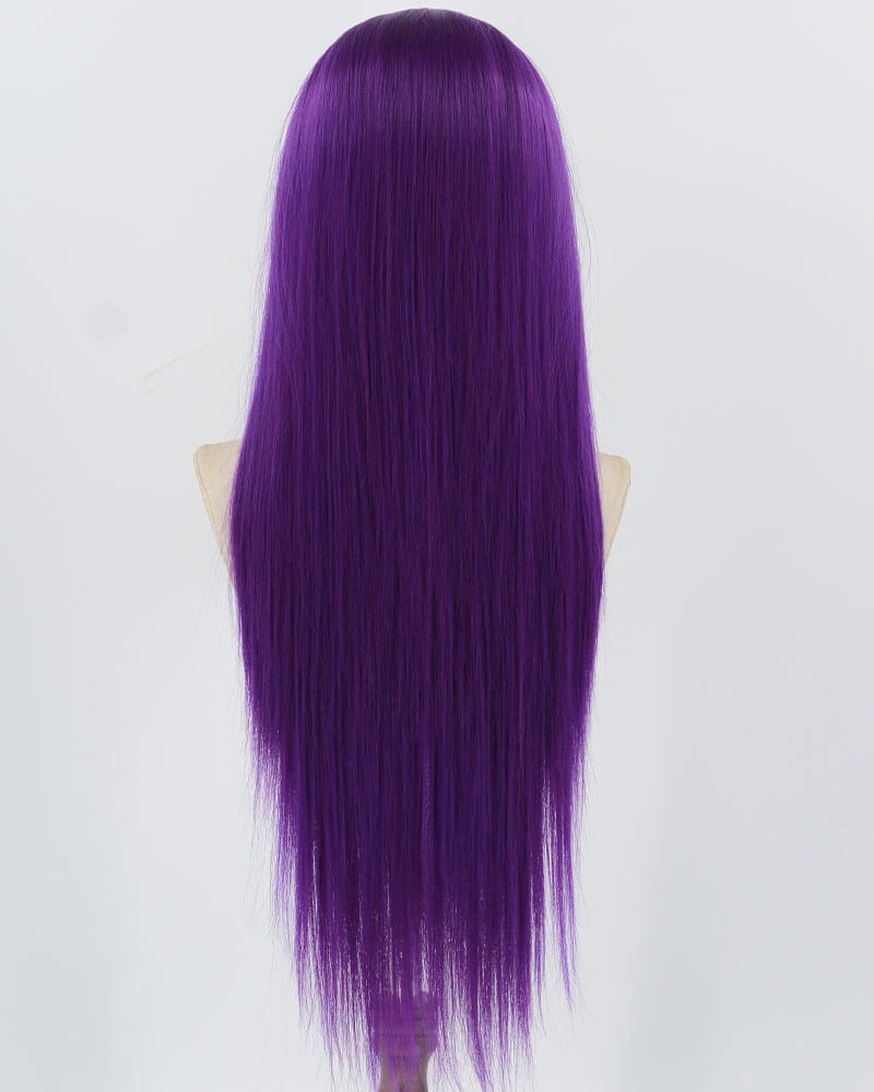 Purple Long Straight Synthetic Lace Front Wig WW898 — view 3