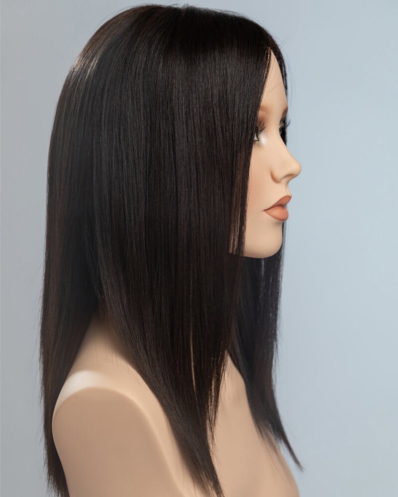 Natural Black Straight Human Hair Wig HT038 — view 3