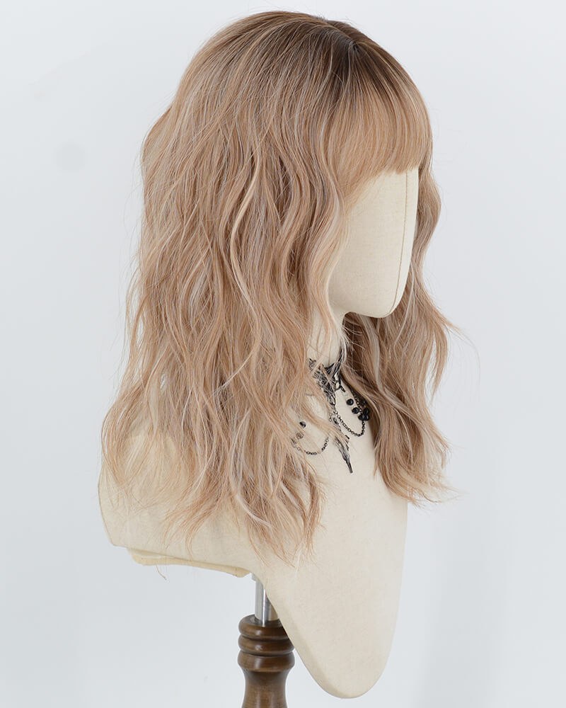 Ombre Brown Curly Short Synthetic Wig HW853 — view 2