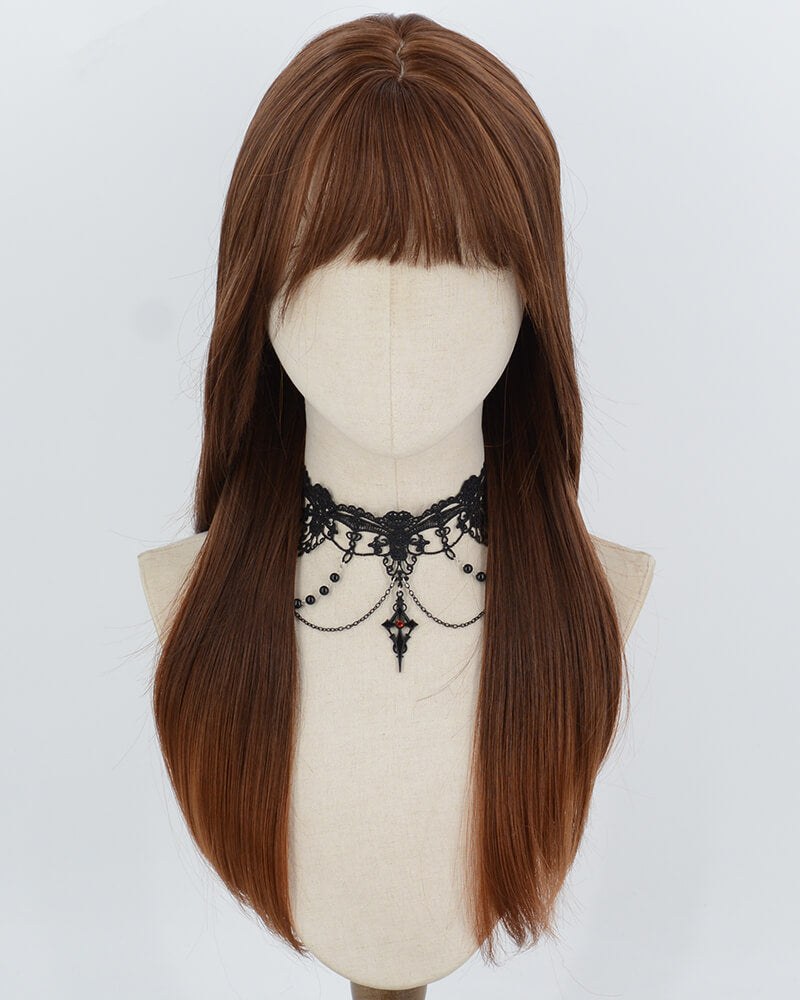 Brown Ombre Straight Synthetic Wig HW874 — view 1