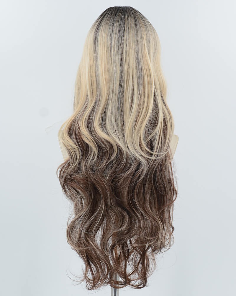 Blonde Brown Long Synthetic Wig HW728 — view 3
