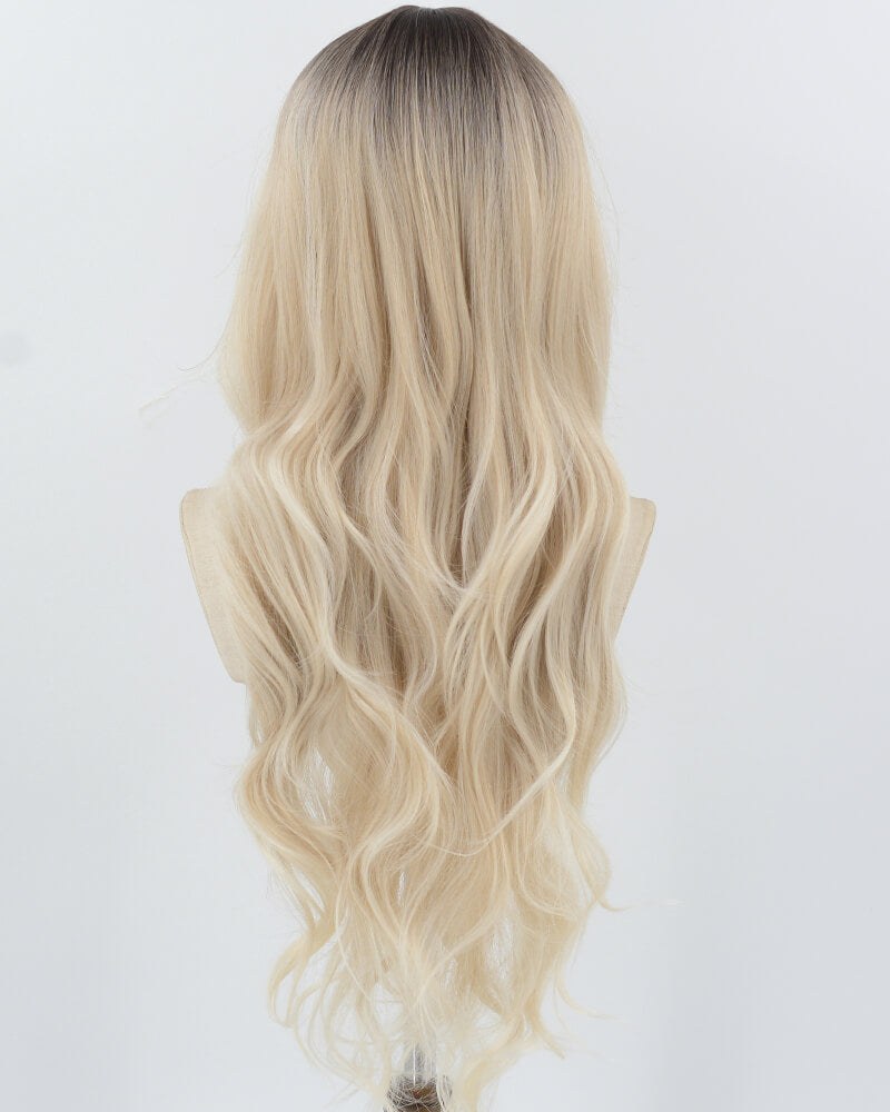 Ombre Blonde Wavy Synthetic Wig HW717 — view 3