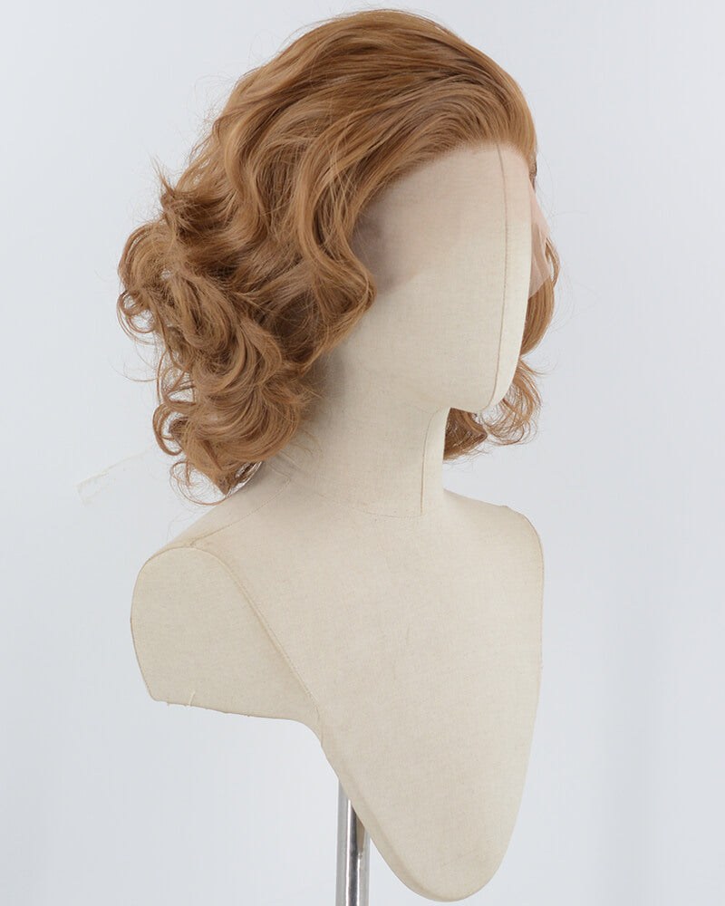 Short Wavy Brown Synthetic Lace Front Wig WW934 — view 2