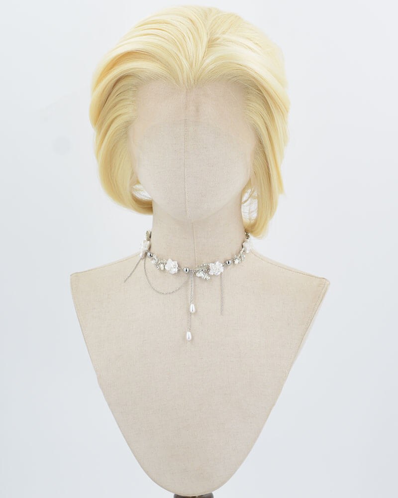 613 Blonde Short Synthetic Lace Front Men's Wig MW048 — view 1