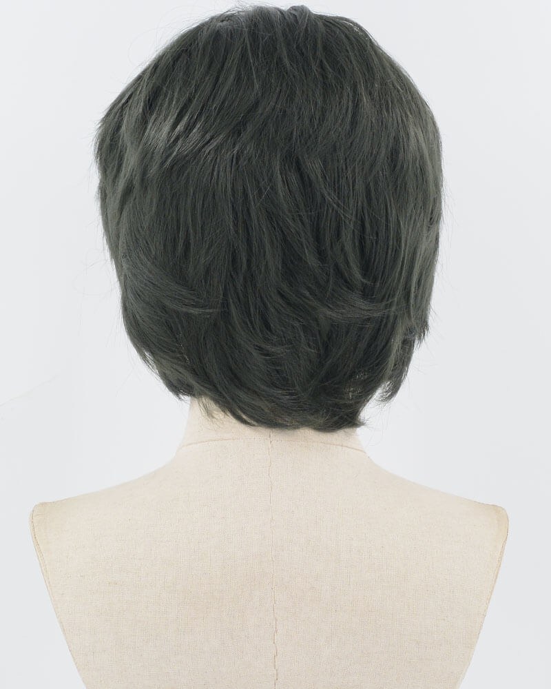 Dark Green Short Synthetic Lace Front Wig MW036 — view 3