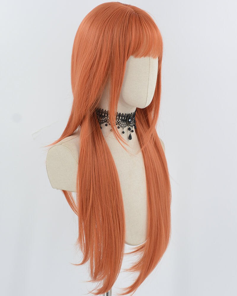 Long Orange Synthetic Wig HW694 — view 2