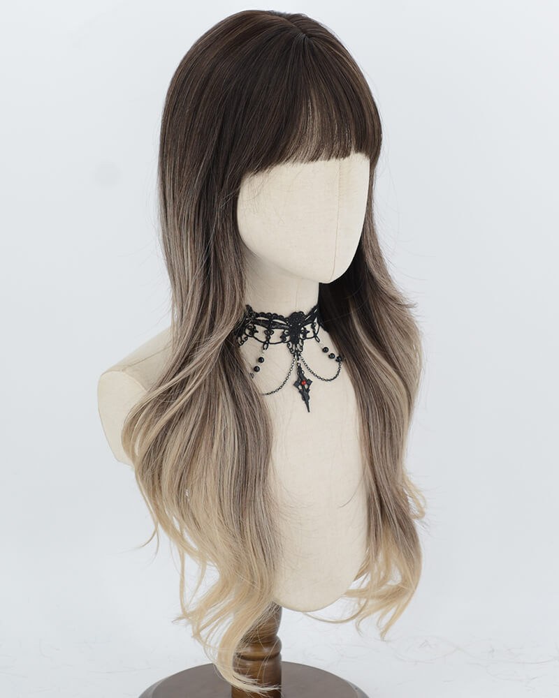 Black Ombre Brown Synthetic Wig HW862 — view 2