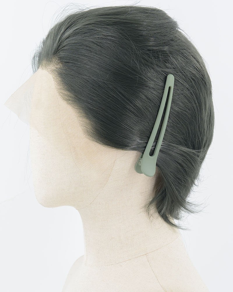Dark Green Short Synthetic Lace Front Wig MW036 — view 4